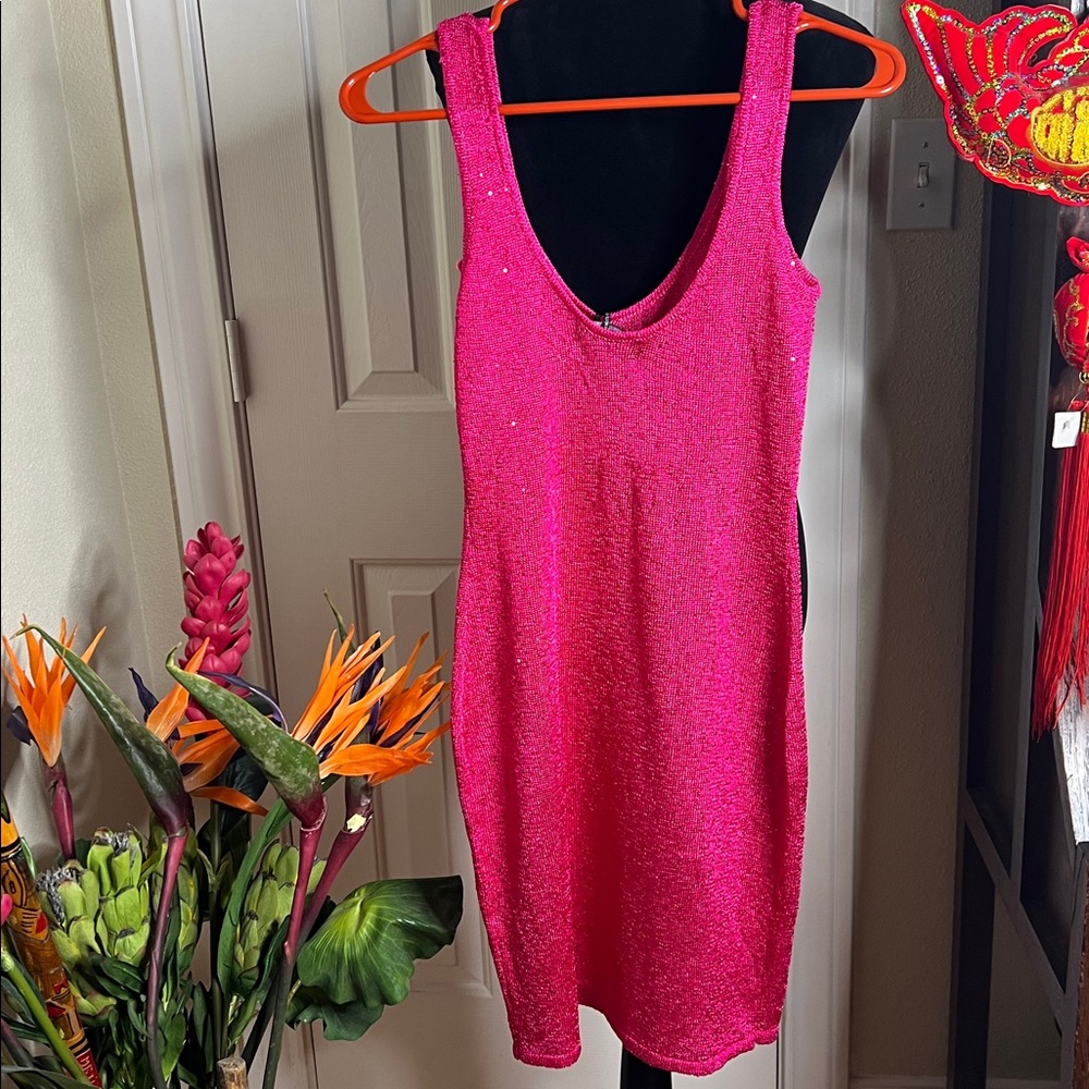 NWT White Fox Boutique Gen Z Love Sequin Knit Mini Dress medium - Picture 9 of 12